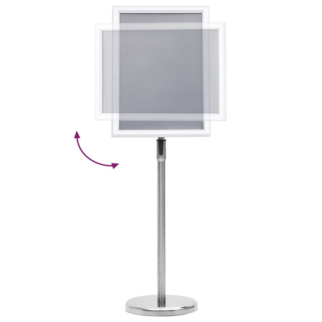 vidaXL Βάσεις Αφισών 2 pcs Ασημί 45 x 33 x 88 cm Κράμα Αλουμινίου