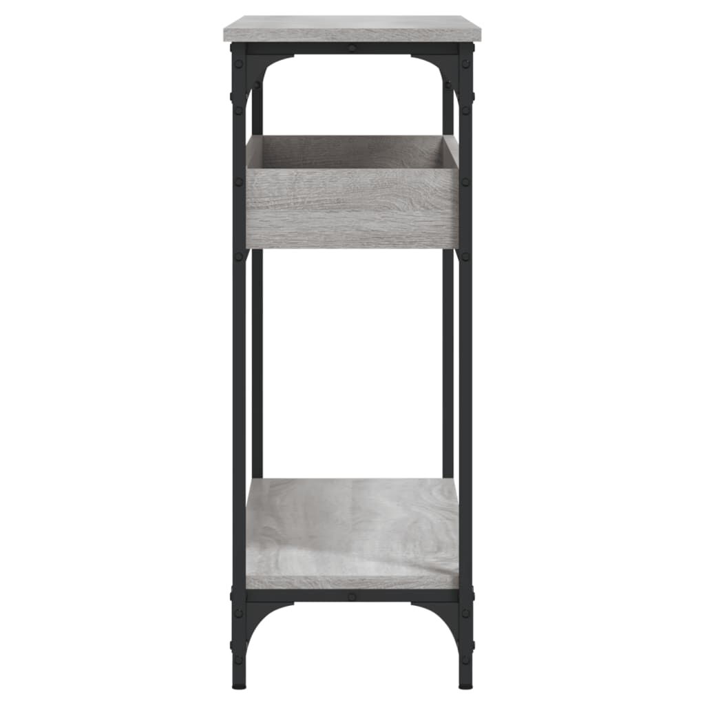 vidaXL Τραπέζι Κονσόλα με Ράφι Γκρι Sonoma 100x29x75 εκ. Επεξεργ. Ξύλο