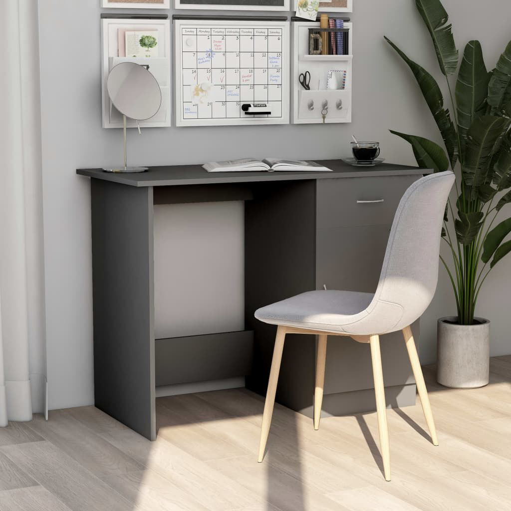 vidaXL Γραφείο Γκρι 100 x 50 x 76 εκ. από Μοριοσανίδα