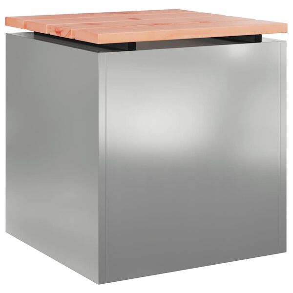 vidaXL &Pi;&alpha;&gamma;&kappa;ά&kappa;&iota; &kappa;ή&pi;&omicron;&upsilon; &Alpha;&sigma;&eta;&mu;ί 40 x 40 x 43 cm &Gamma;&alpha;&lambda;&beta;&alpha;&nu;&iota;&sigma;&mu;έ&nu;&omicron;&sigmaf; &chi;ά&lambda;&upsilon;&beta;&alpha;&sigmaf;