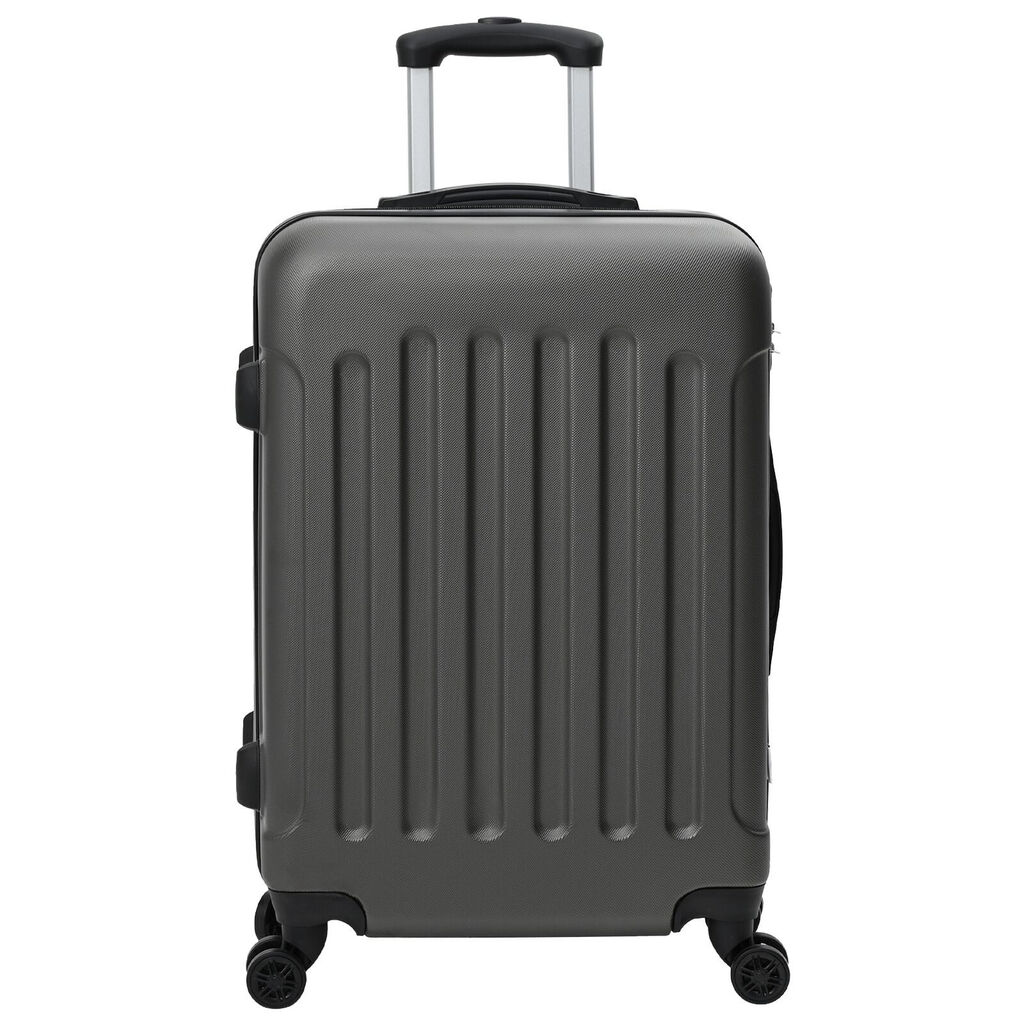 vidaXL Σετ βαλιτσών 3 τεμ Σκληρού ΚαShell Σκούρο Γκρι 20'' 24'' 28'' ABS