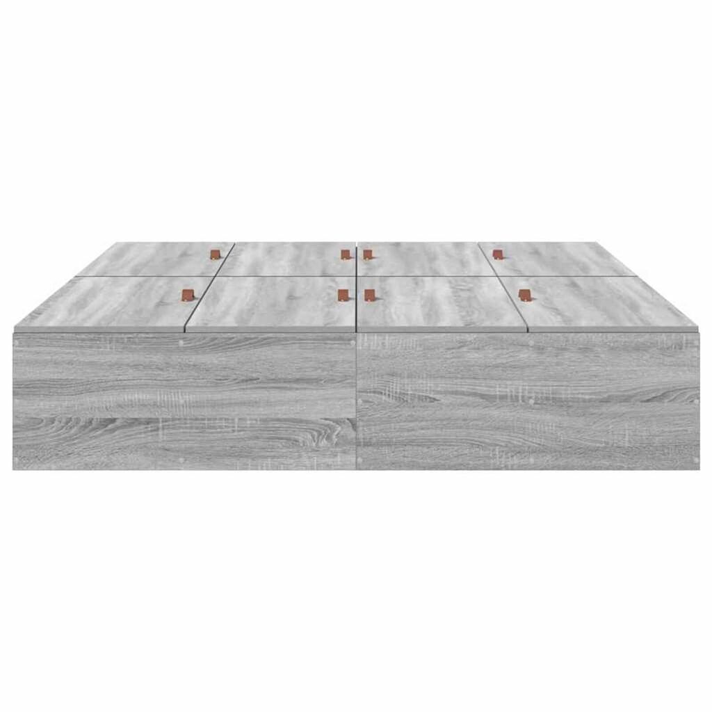 vidaXL Σκελετός Κρεβατιού Γκρι sonoma 190 x 135 x 31.5 εκ.