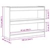 vidaXL Βιβλιοθήκη artisan δρυς 100 x 30 x 72 εκ Επεξεργασμένο ξύλο