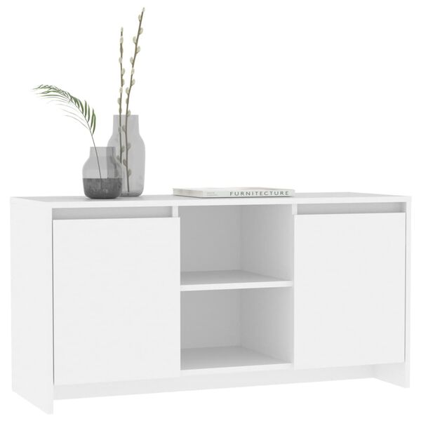 vidaXL Έπιπλο Τηλεόρασης Λευκό 102 x 37,5 x 52,5 εκ. από Επεξ. Ξύλο