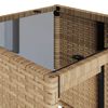 vidaXL Σετ Καναπέ Κήπου 4 τεμ. Μπεζ Συνθετικό Ρατάν με Μαξιλάρια