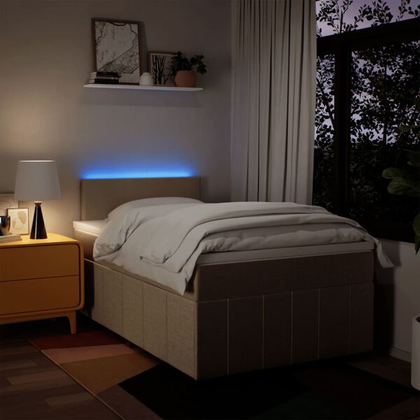 vidaXL &Kappa;&rho;&epsilon;&beta;ά&tau;&iota; Boxspring &mu;&epsilon; &Sigma;&tau;&rho;ώ&mu;&alpha; &Kappa;&rho;&epsilon;&mu; 120x190 &epsilon;&kappa;. &Upsilon;&phi;&alpha;&sigma;&mu;ά&tau;&iota;&nu;&omicron;