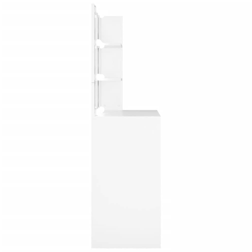 vidaXL Μπουντουάρ με LED Λευκό 74,5 x 40 x 141 εκ.