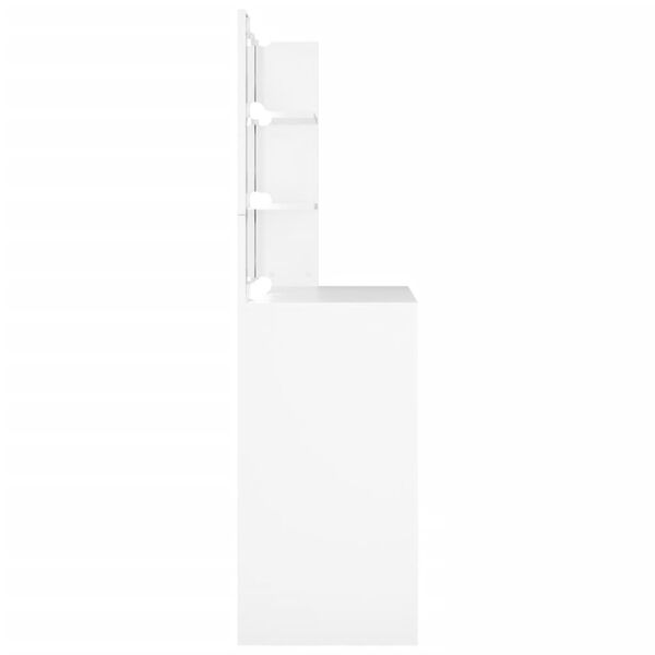 vidaXL Μπουντουάρ με LED Λευκό 74,5 x 40 x 141 εκ.