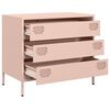 vidaXL Ντουλάπι Ροζ 68x39x58,5 εκ. από Χάλυβα Ψυχρής Έλασης