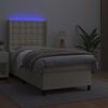 vidaXL &Kappa;&rho;&epsilon;&beta;ά&tau;&iota; Boxspring &mu;&epsilon; &Sigma;&tau;&rho;ώ&mu;&alpha; & LED &Kappa;&rho;&epsilon;&mu; 100x200 &epsilon;&kappa;. &Sigma;&upsilon;&nu;&theta;. &Delta;έ&rho;&mu;&alpha;