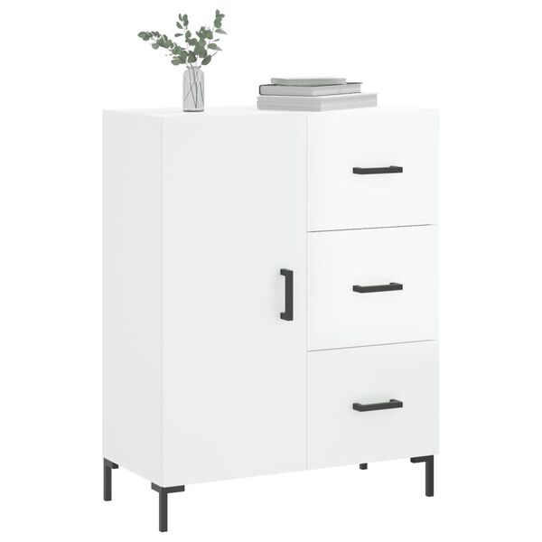 vidaXL Ντουλάπι Γυαλιστερό Λευκό 69,5x34x90 εκ. Επεξεργασμένο Ξύλο