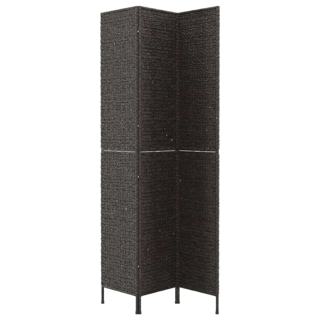 vidaXL Διαχωριστικό Δωματίου με 3 Πάνελ Μαύρο 122x180εκ. Υάκινθο Νερού