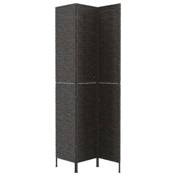 vidaXL Διαχωριστικό Δωματίου με 3 Πάνελ Μαύρο 122x180εκ. Υάκινθο Νερού