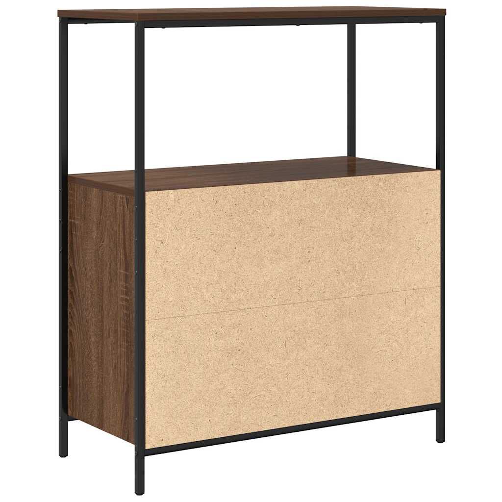 vidaXL Ντουλάπι μπάνιου με ράφια καφέ δρυς 76,5x35x95 εκ.