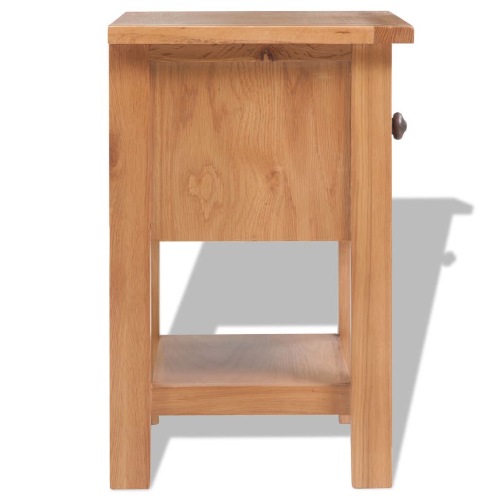 vidaXL Κομοδίνο 36 x 30 x 47 εκ. από Μασίφ Ξύλο Δρυός