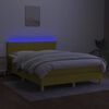 vidaXL &Kappa;&rho;&epsilon;&beta;ά&tau;&iota; Boxspring &mu;&epsilon; &Sigma;&tau;&rho;ώ&mu;&alpha; & LED &Pi;&rho;ά&sigma;&iota;&nu;&omicron; 140x190 &epsilon;&kappa; &Upsilon;&phi;&alpha;&sigma;&mu;ά&tau;&iota;&nu;&omicron;