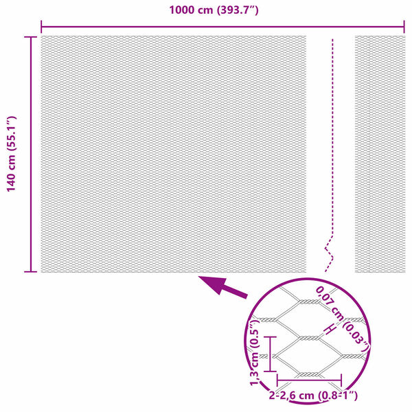vidaXL &Phi;&rho;ά&chi;&tau;&eta;&sigmaf; &Epsilon;&xi;&alpha;&gamma;ώ&nu;&omicron;&upsilon; &Pi;&rho;ά&sigma;&iota;&nu;&omicron; 1,4 x 10 m PVC