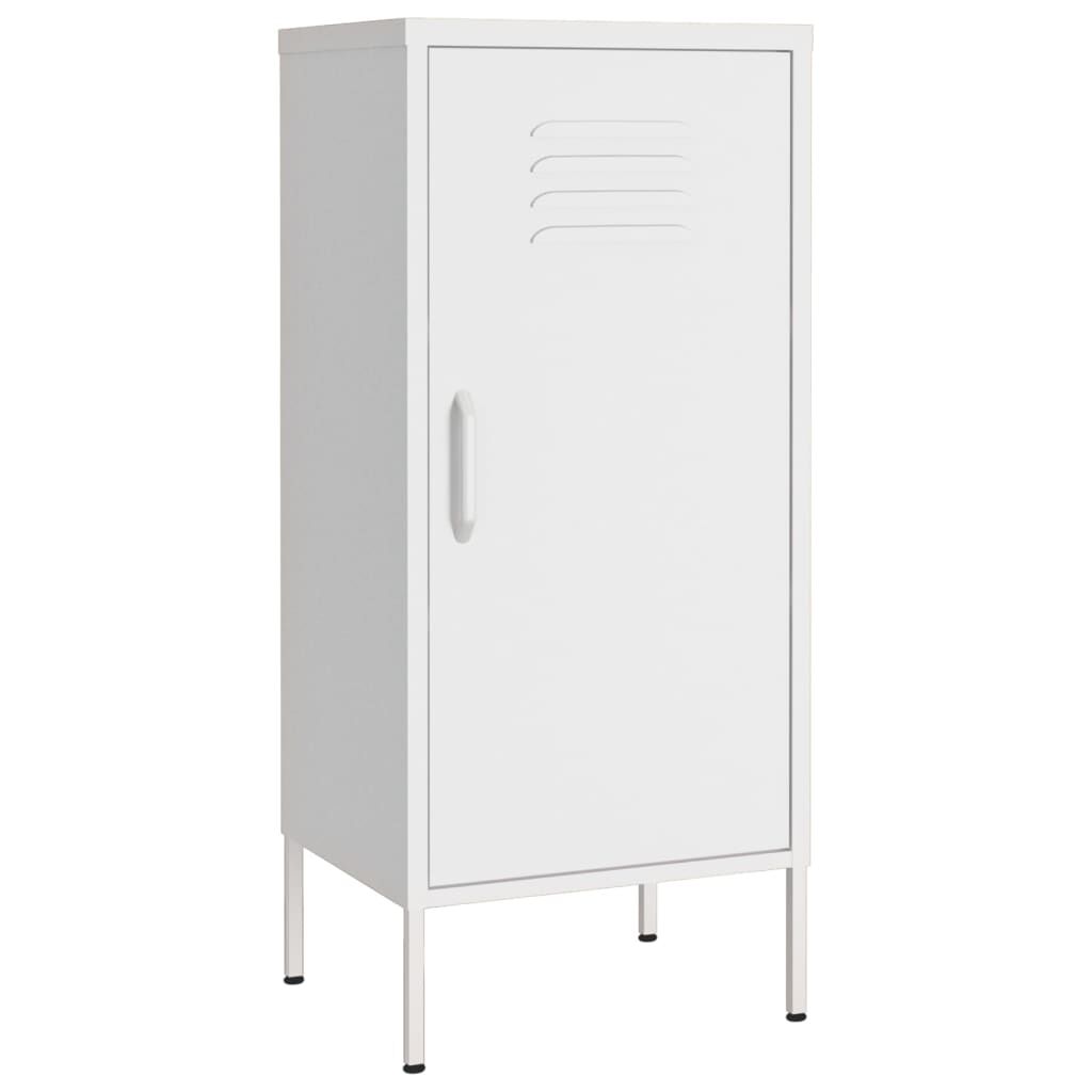 vidaXL Ντουλάπι Αποθήκευσης Λευκό 42,5x35x101,5 εκ. από Ατσάλι