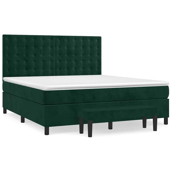 vidaXL &Kappa;&rho;&epsilon;&beta;ά&tau;&iota; Boxspring &mu;&epsilon; &Sigma;&tau;&rho;ώ&mu;&alpha; &Sigma;&kappa;&omicron;ύ&rho;&omicron; &Pi;&rho;ά&sigma;&iota;&nu;&omicron; 160x200&epsilon;&kappa;. &Beta;&epsilon;&lambda;&omicron;ύ&delta;&iota;&nu;&omicron;