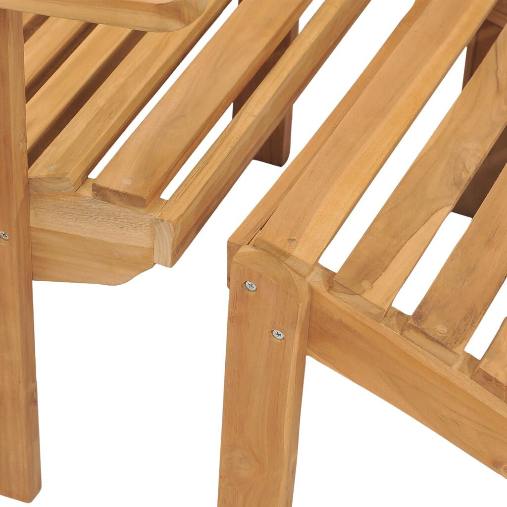 vidaXL Καρέκλα Adirondack με Υποπόδιο από Μασίφ Ξύλο Teak
