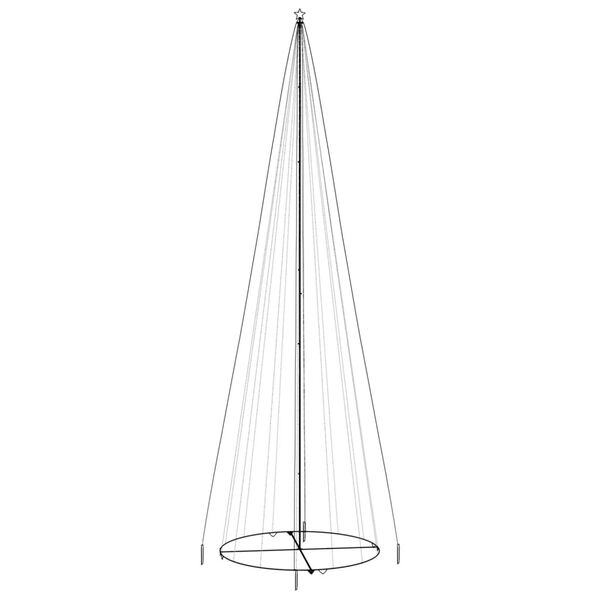 vidaXL Χριστουγεννιάτικο Δέντρο Κώνος 1134 LED Πολύχρωμο 230x800 εκ.