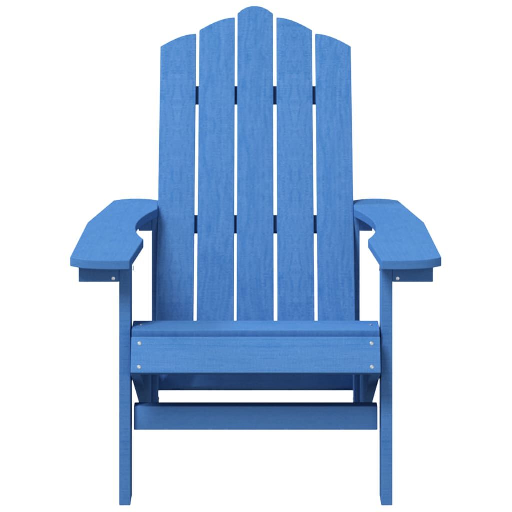 vidaXL Καρέκλα Κήπου Adirondack Γαλάζια από HDPE με Τραπεζάκι