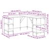 vidaXL Γραφείο Γκρι Sonoma 139x139x75 εκ. από Επεξεργασμένο Ξύλο