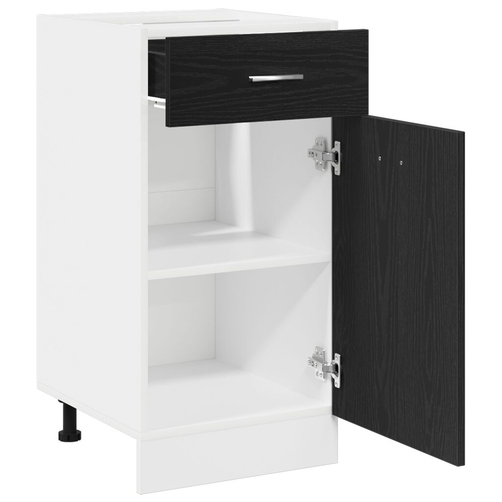 vidaXL Κάτω Ντουλάπι Συρταριού - Μαύρη Δρύς, 40x46x81.5 εκ, Φτιαγμένο από Επεξεργασμένο Ξύλο