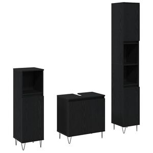 vidaXL &Sigma;&epsilon;&tau; &Epsilon;&pi;ί&pi;&lambda;&omega;&nu; &Mu;&pi;ά&nu;&iota;&omicron;&upsilon; &mu;&epsilon; &pi;ό&rho;&tau;&alpha; 3 pcs &Mu;&alpha;ύ&rho;&eta; &Omicron;&xi;&upsilon;ά 30 x 30 x 190 &epsilon;&kappa;