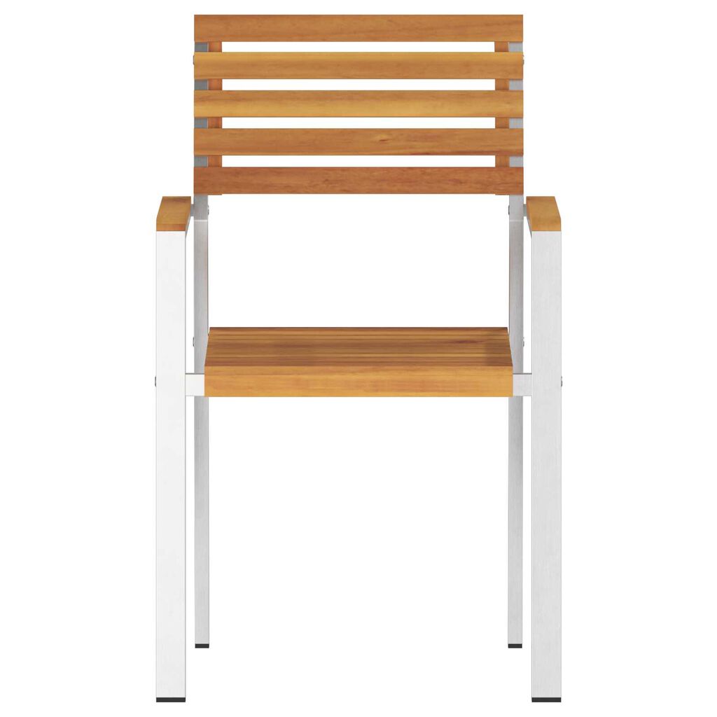 vidaXL Καρέκλα Κήπου 6 pcs Καφέ 56 x 54.5 x 87 εκ. Μασίφ ξύλο ακακίας