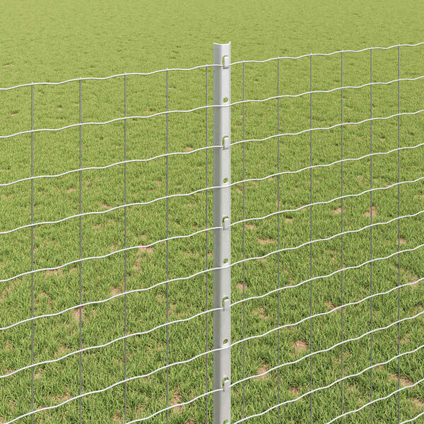 vidaXL Πό posts φράχτη 44 pcs Ασημί 180 cm Ατσάλι