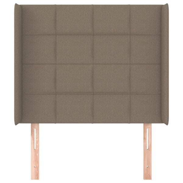 vidaXL Κεφαλάρι με Πτερύγια Taupe 103x16x118/128 εκ. Υφασμάτινο