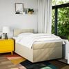 vidaXL &Kappa;&rho;&epsilon;&beta;ά&tau;&iota; Boxspring &mu;&epsilon; &Sigma;&tau;&rho;ώ&mu;&alpha; &Kappa;&rho;&epsilon;&mu; 120x190 &epsilon;&kappa;. &Upsilon;&phi;&alpha;&sigma;&mu;ά&tau;&iota;&nu;&omicron;