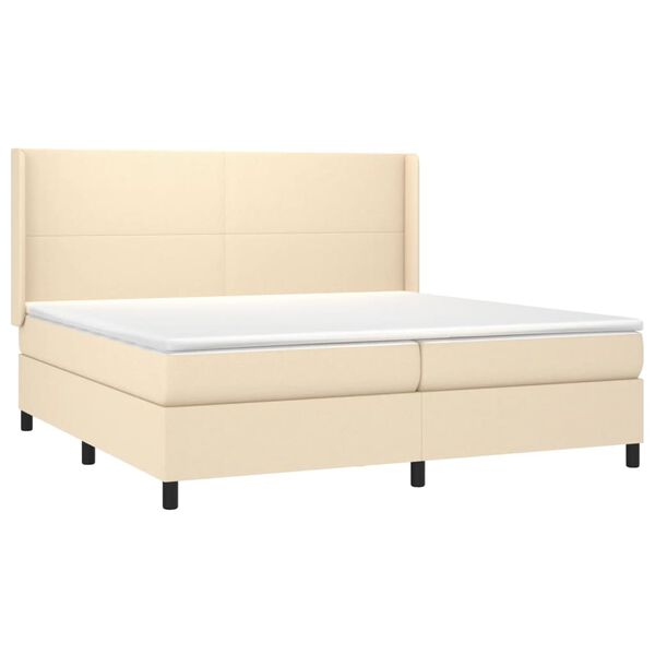 vidaXL &Kappa;&rho;&epsilon;&beta;ά&tau;&iota; Boxspring &mu;&epsilon; &Sigma;&tau;&rho;ώ&mu;&alpha; & LED &Kappa;&rho;&epsilon;&mu; 200x200 &epsilon;&kappa;. &Upsilon;&phi;&alpha;&sigma;&mu;ά&tau;&iota;&nu;&omicron;