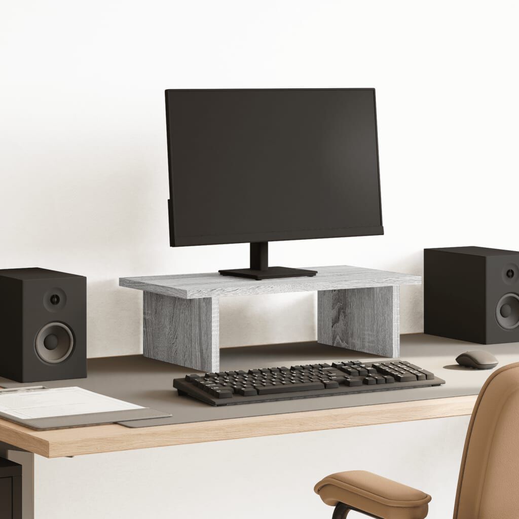 vidaXL Βάση Οθόνης Γκρι Sonoma 50x27x15 εκ. από Επεξεργασμένο Ξύλο