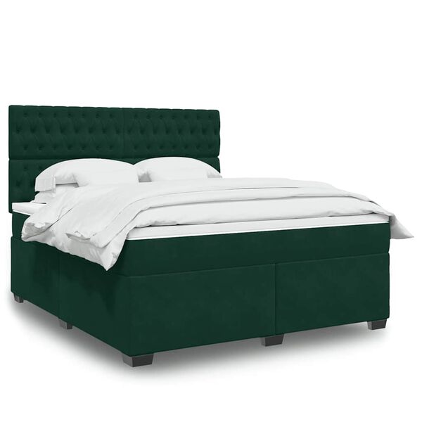 vidaXL &Kappa;&rho;&epsilon;&beta;ά&tau;&iota; Boxspring &mu;&epsilon; &Sigma;&tau;&rho;ώ&mu;&alpha; &Sigma;&kappa;&omicron;ύ&rho;&omicron; &Pi;&rho;ά&sigma;&iota;&nu;&omicron; 180x200&epsilon;&kappa;. &Beta;&epsilon;&lambda;&omicron;ύ&delta;&iota;&nu;&omicron;