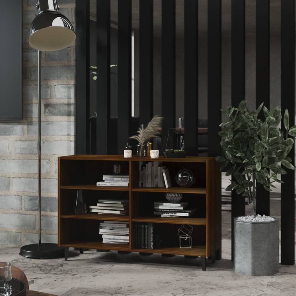 vidaXL Ραφιέρα Καφέ Δρυς 103,5 x 35 x 70 εκ. από Επεξεργ. Ξύλο