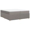 vidaXL &Kappa;&rho;&epsilon;&beta;ά&tau;&iota; Boxspring &mu;&epsilon; &Sigma;&tau;&rho;ώ&mu;&alpha; Taupe 200x200 &epsilon;&kappa;. &Upsilon;&phi;&alpha;&sigma;&mu;ά&tau;&iota;&nu;&omicron;