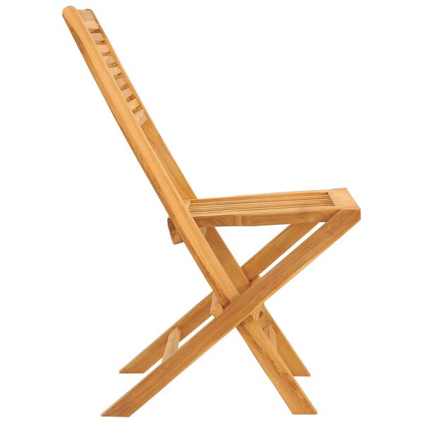 vidaXL Καρέκλες Κήπου Πτυσσόμενες 2 τεμ. 47x62x90 εκ. Μασίφ Ξύλο Teak