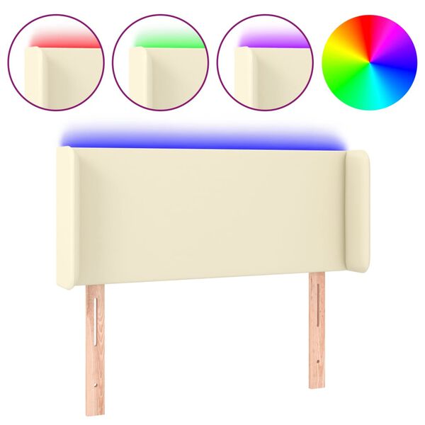 vidaXL &Kappa;&epsilon;&phi;&alpha;&lambda;ά&rho;&iota; &Kappa;&rho;&epsilon;&beta;&alpha;&tau;&iota;&omicron;ύ LED &Kappa;&rho;&epsilon;&mu; 93x16x78/88 &epsilon;&kappa;. &alpha;&pi;ό &Sigma;&upsilon;&nu;&theta;&epsilon;&tau;&iota;&kappa;ό &Delta;έ&rho;&mu;&alpha;