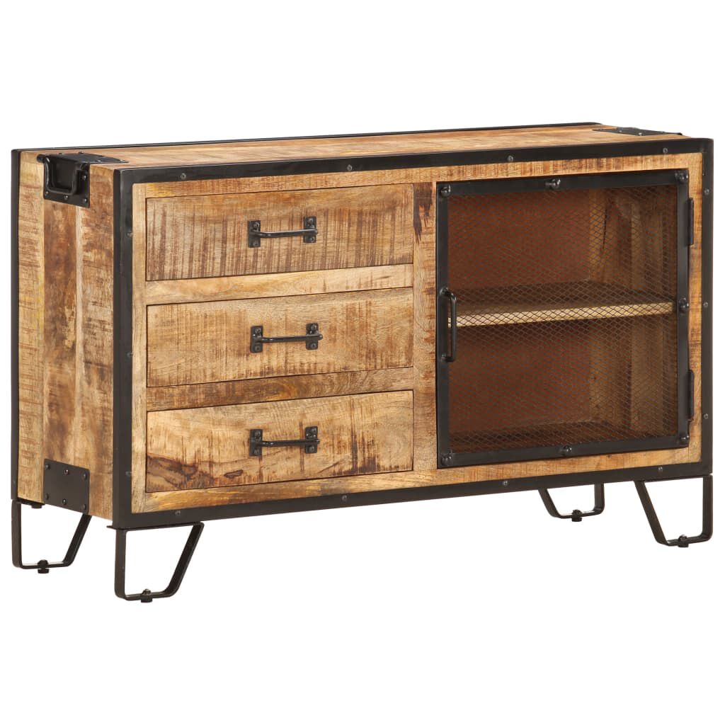 vidaXL Ντουλάπι με Συρτάρια 100x31x60 εκ Μασίφ Ακατέργαστο Ξύλο Μάνγκο