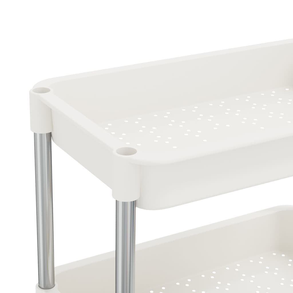 vidaXL Τρόλεϊ Κουζίνας 5 Επιπέδων Λευκό 42 x 29 x 128 εκ. Σίδερο/ABS