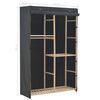 vidaXL Ντουλάπα με 3 Ράφια Γκρι 110 x 40 x 170 εκ. Υφασμάτινη