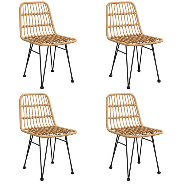 vidaXL Σετ Τραπεζαρίας Κήπου 5 Τεμαχίων από Συνθετικό Ρατάν