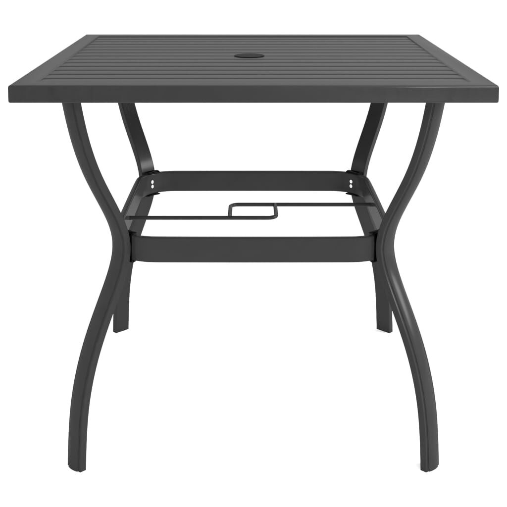 vidaXL Τραπέζι Κήπου Ανθρακί 81,5 x 81,5 x 72 εκ. Ατσάλινο