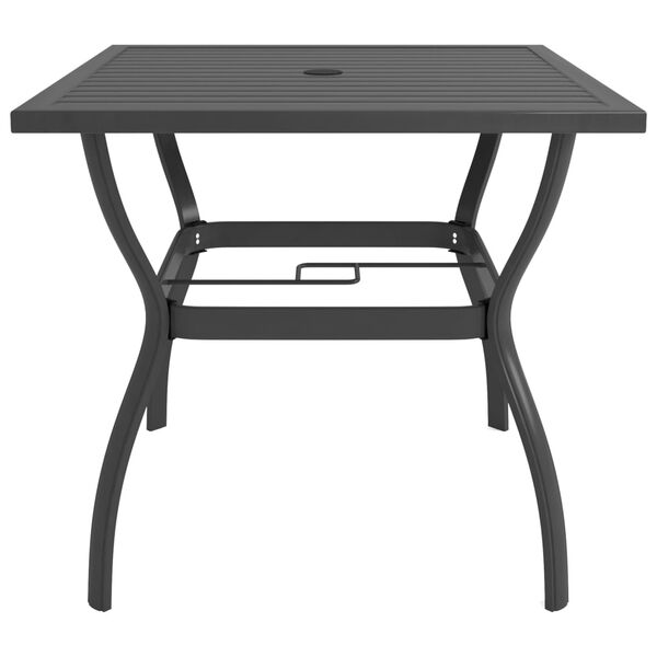 vidaXL Τραπέζι Κήπου Ανθρακί 81,5 x 81,5 x 72 εκ. Ατσάλινο