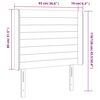 vidaXL Κεφαλάρι Κρεβατιού LED Μαύρο 93x16x118/128εκ. Βελούδινο