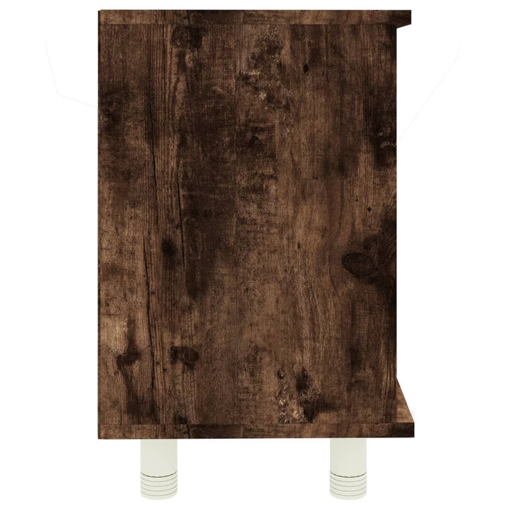 vidaXL Ντουλάπι Μπάνιου Καπνιστή Δρυς 60x32x53,5 εκ Επεξεργασμένο Ξύλο