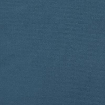 vidaXL Κρεβάτι Boxspring με Στρώμα Σκούρο Μπλε 200x200 εκ. Βελούδινο