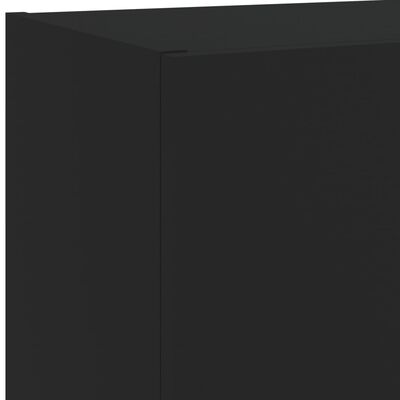 vidaXL Έπιπλα Τηλεόρασης με LED 2 τεμ. Μαύρα 40,5x30x90 εκ.